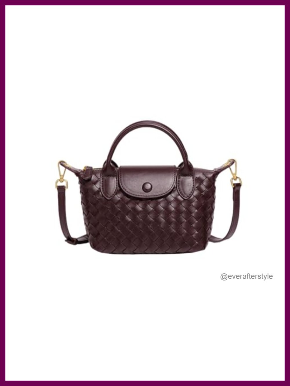 Mini Woven Crossbody Purse Vegan Leather Top Handle Shoulder Bag